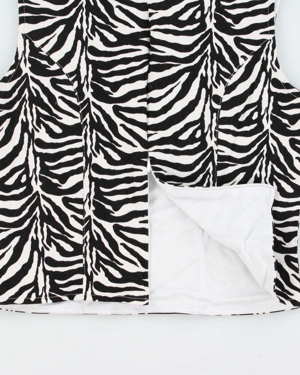 Vintage 1990s Joseph Ribkoff Zebra Print Structured Top - S