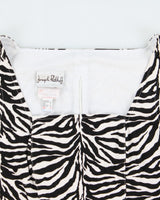 Vintage 1990s Joseph Ribkoff Zebra Print Structured Top - S
