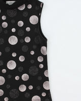 Vintage 1990s Monella Metallic Sparkly Spotty High Neck Top - S