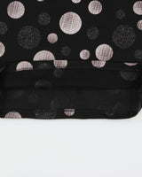 Vintage 1990s Monella Metallic Sparkly Spotty High Neck Top - S
