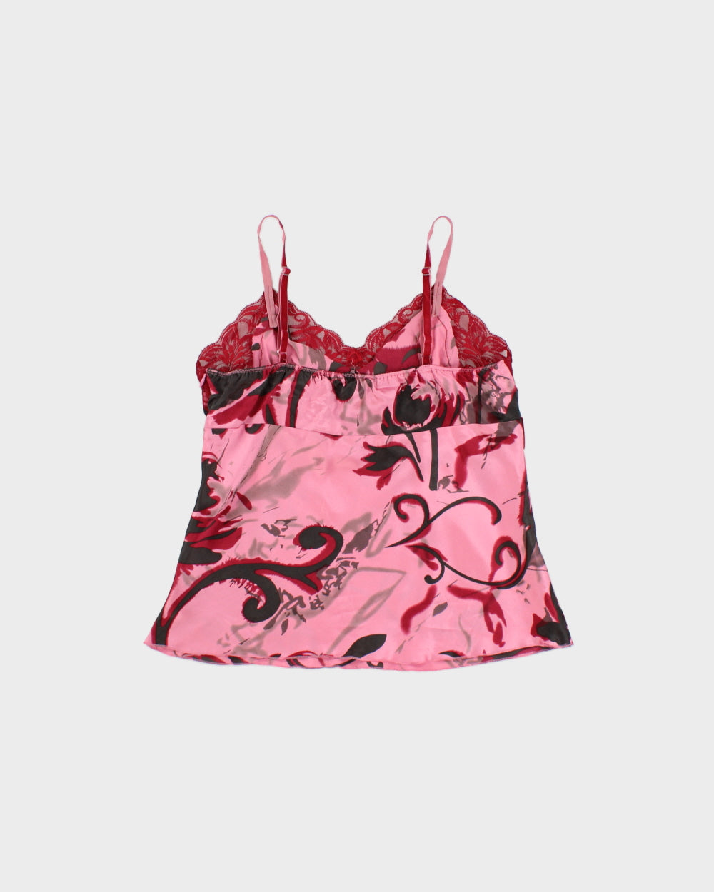 Vintage 2000s Kenzie Velvet Detail Silk Cami Top - S