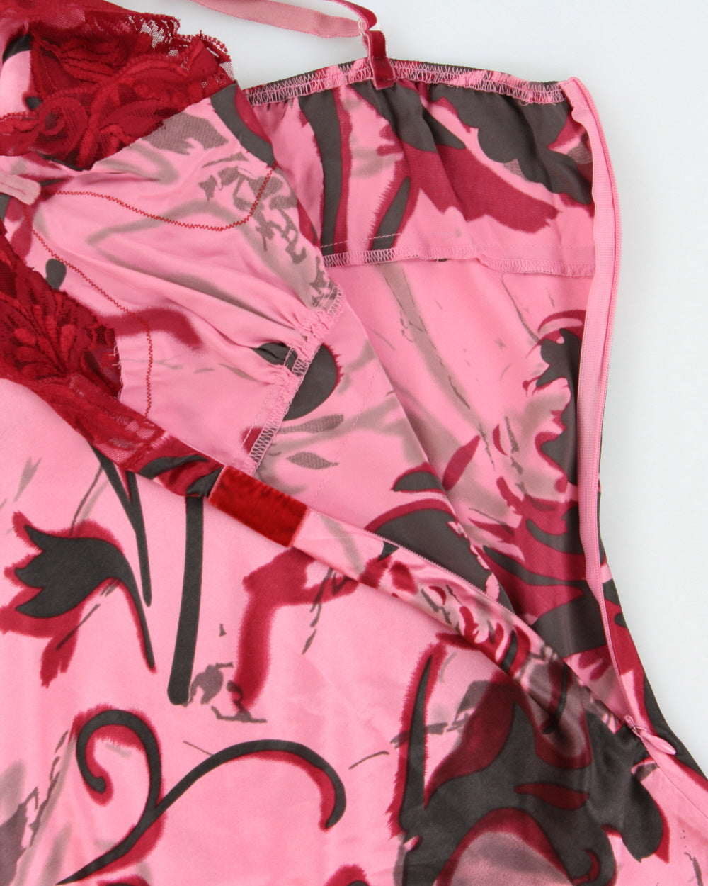 Vintage 2000s Kenzie Velvet Detail Silk Cami Top - S