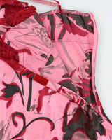 Vintage 2000s Kenzie Velvet Detail Silk Cami Top - S