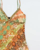 Vintage Y2K 2000s Icon U.S.A Semi Sheer Sequin Detail Cami Top - S