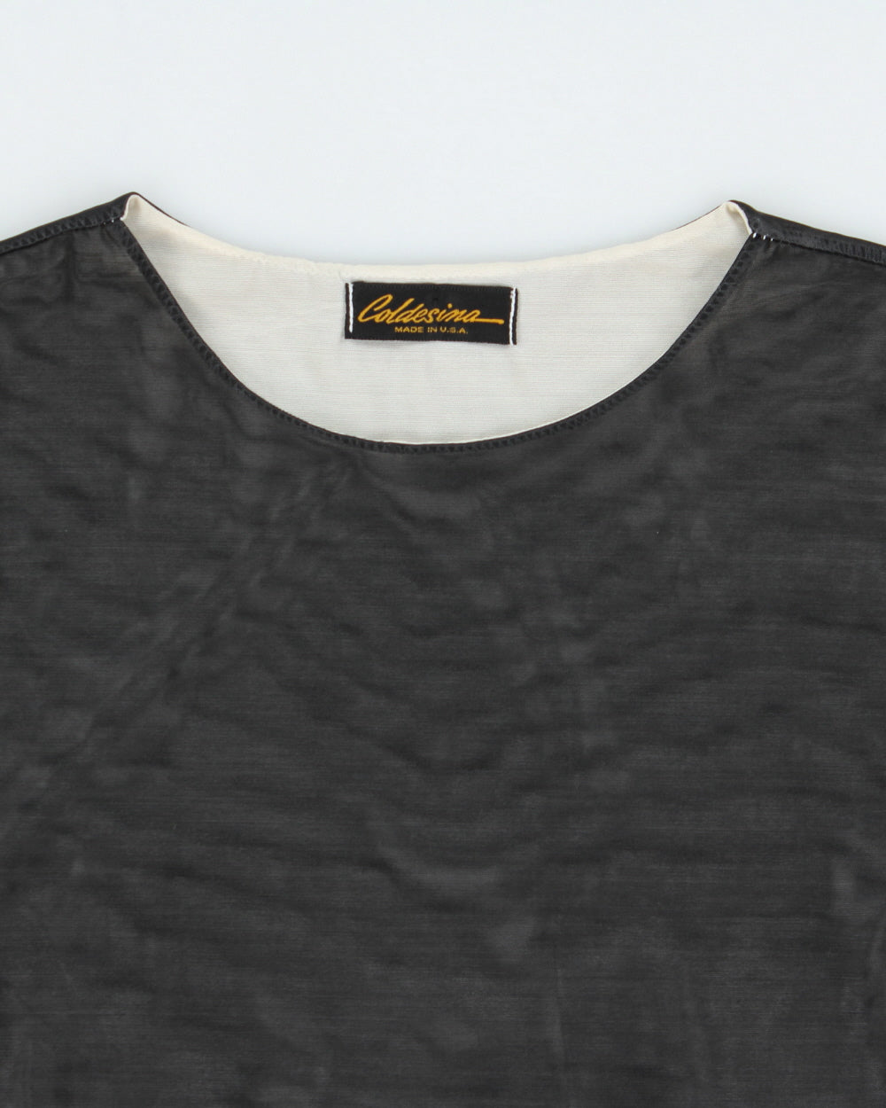 Vintage 1990s Coldesina Double Layer Mesh Top - M