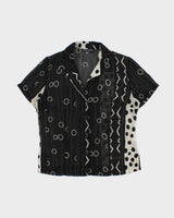 Vintage 1990s Della Spiga Mesh Pattern Blouse - L