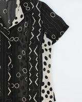 Vintage 1990s Della Spiga Mesh Pattern Blouse - L