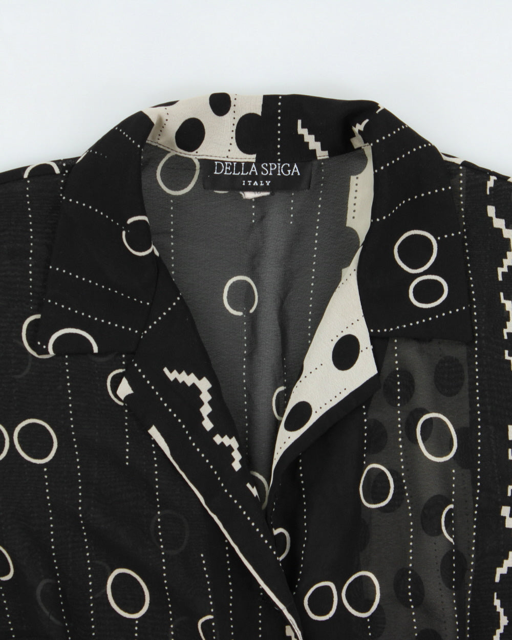 Vintage 1990s Della Spiga Mesh Pattern Blouse - L