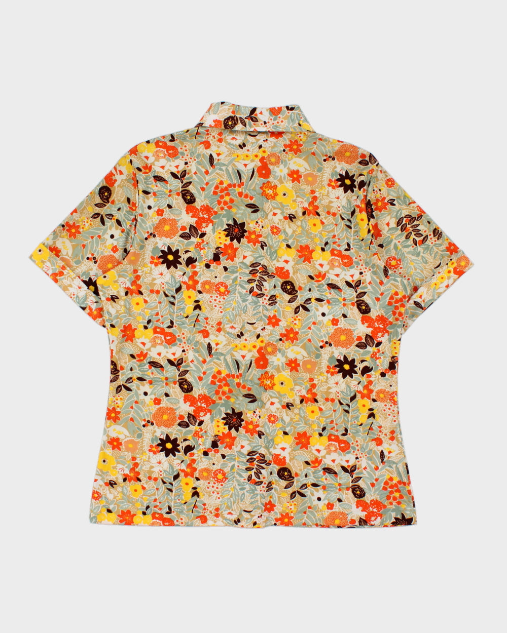 Vintage 1970s Sears 'The Comfort Shirt' Floral Blouse - L