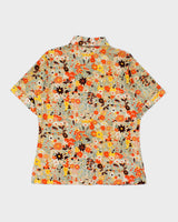 Vintage 1970s Sears 'The Comfort Shirt' Floral Blouse - L
