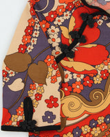 Vintage 1990s Fru.i.tion Floral Slinky Split Sides Top - S