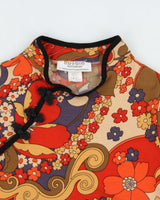 Vintage 1990s Fru.i.tion Floral Slinky Split Sides Top - S