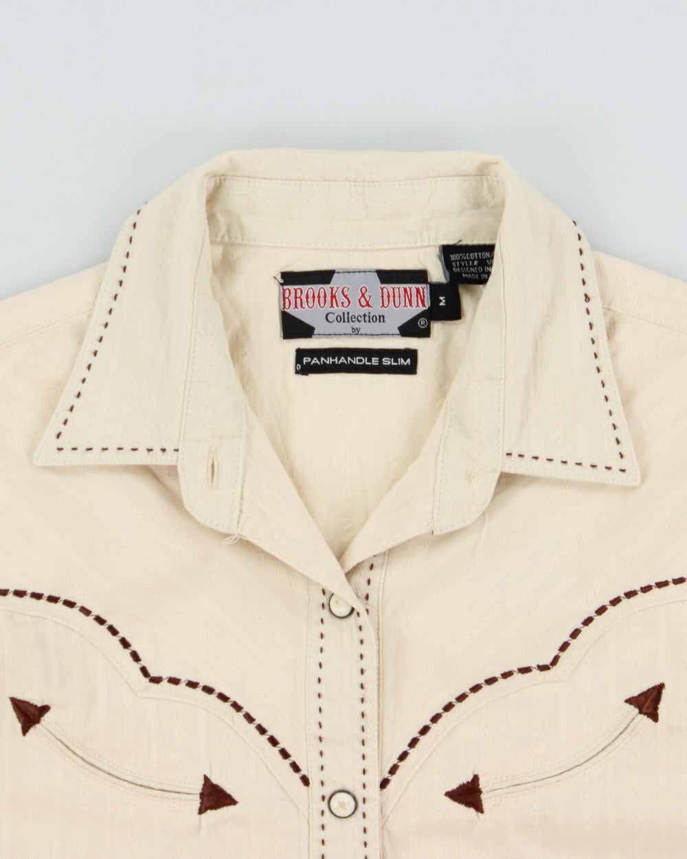 Vintage 1990s Brooks &amp; Dunn By Panhandle Slim Western Snap Button Blouse - M