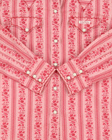 Vintage 1990s Lucky Brand Western Pear Snap Button Blouse - M