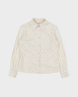 Vintage 2000s Vesa's Embossed Stripe Blouse - M