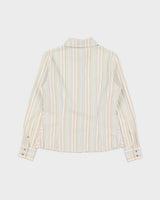 Vintage 2000s Vesa's Embossed Stripe Blouse - M