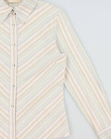 Vintage 2000s Vesa's Embossed Stripe Blouse - M