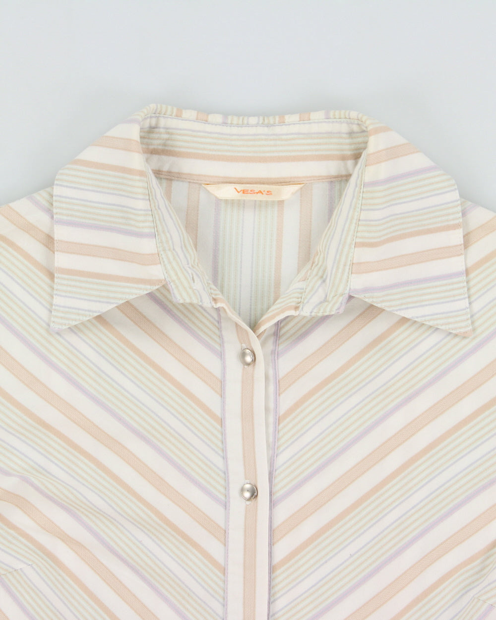 Vintage 2000s Vesa's Embossed Stripe Blouse - M