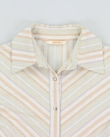 Vintage 2000s Vesa's Embossed Stripe Blouse - M
