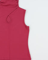 Vintage 2000s Suzy Shier Keyhole High Neck Sleeveless Top - M