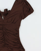 Vintage Y2K 2000s Ibis Ruched Backless Top - S