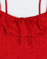 Vintage 1990s Sirens Embroidered Cami Top - S