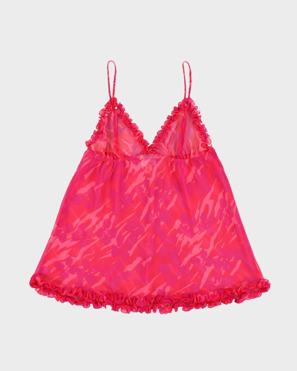 Vintage Y2K 2000s La Senza Mesh Ruffle trim Cami Top - M