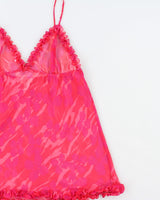 Vintage Y2K 2000s La Senza Mesh Ruffle trim Cami Top - M