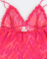 Vintage Y2K 2000s La Senza Mesh Ruffle trim Cami Top - M