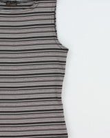 Vintage Y2K 2000s Pariscope Boat Neck Glitter Stripe Top - M