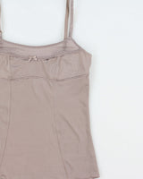 Vintage Y2K 2000s Benetton Slinky Mesh Back Cami Top - S