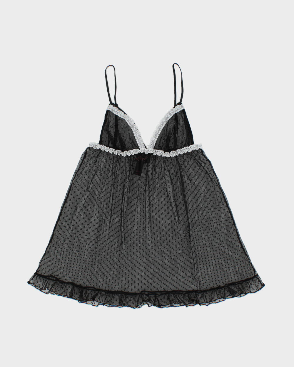 Vintage Y2K 2000s La Senza Polka Dot Babydoll Mesh Cami Top - M