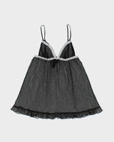 Vintage Y2K 2000s La Senza Polka Dot Babydoll Mesh Cami Top - M
