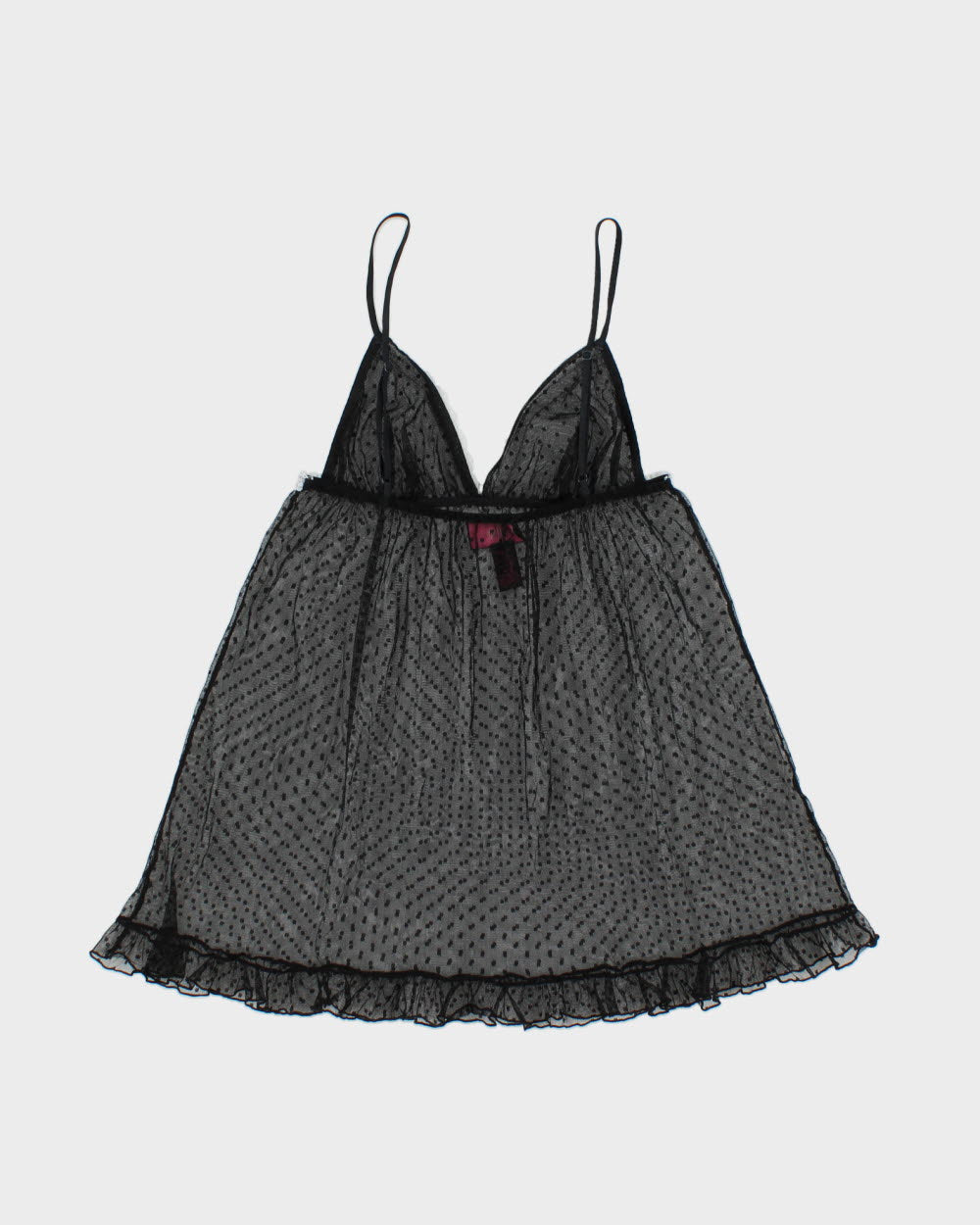 Vintage Y2K 2000s La Senza Polka Dot Babydoll Mesh Cami Top - M