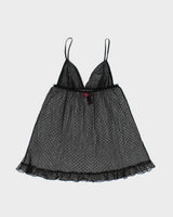 Vintage Y2K 2000s La Senza Polka Dot Babydoll Mesh Cami Top - M