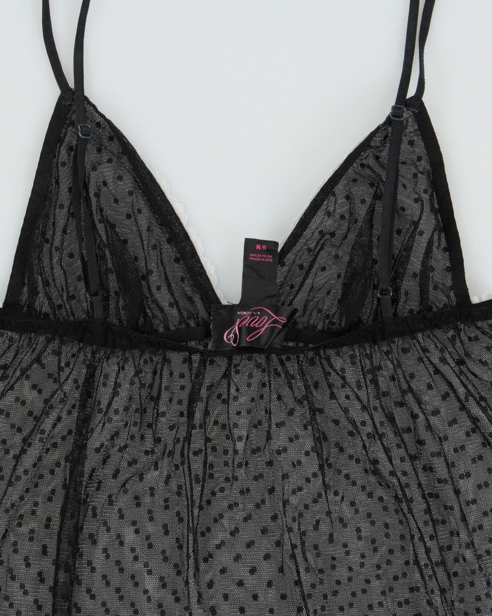 Vintage Y2K 2000s La Senza Polka Dot Babydoll Mesh Cami Top - M