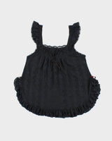 Vintage 1990s Kucha Babydoll Lace Trim Top - M