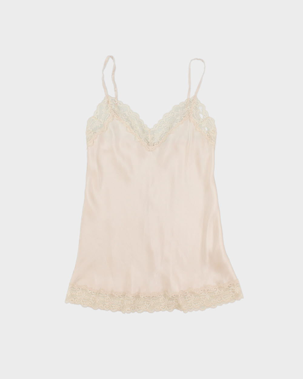 Vintage 2000s Intimissimi Lace Trim Satin Cami Top - S