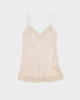 Vintage 2000s Intimissimi Lace Trim Satin Cami Top - S