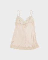 Vintage 2000s Intimissimi Lace Trim Satin Cami Top - S
