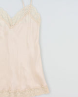 Vintage 2000s Intimissimi Lace Trim Satin Cami Top - S