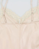 Vintage 2000s Intimissimi Lace Trim Satin Cami Top - S