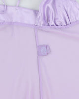 Vintage 1990s La Vie En Rose Satin Cup Mesh Tie-front Top - S