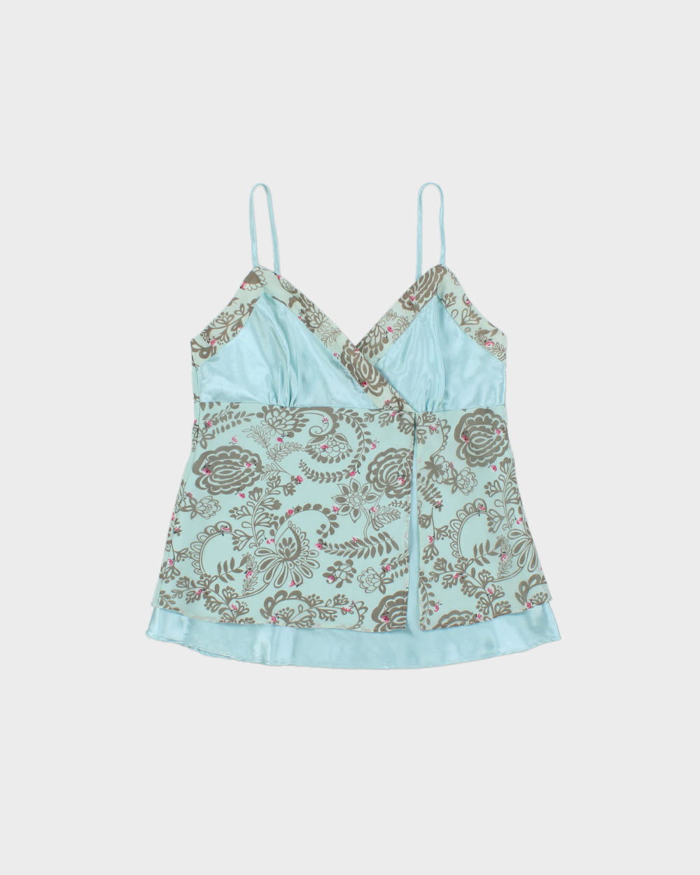 Vintage Y2K 2000s La Vie En Rose Satin Cami Top - S