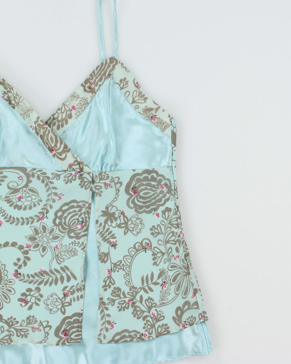 Vintage Y2K 2000s La Vie En Rose Satin Cami Top - S