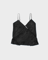 Vintage Y2K 2000s La Vie En Rose Asymmetric Split Satin Cami Top - S