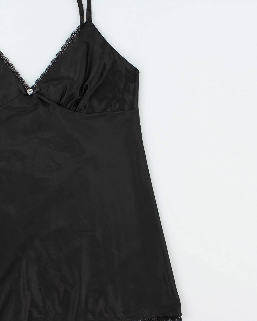 Vintage Y2K 2000s La Vie En Rose Satin Open Back Cami Top - L