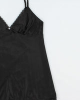 Vintage Y2K 2000s La Vie En Rose Satin Open Back Cami Top - L