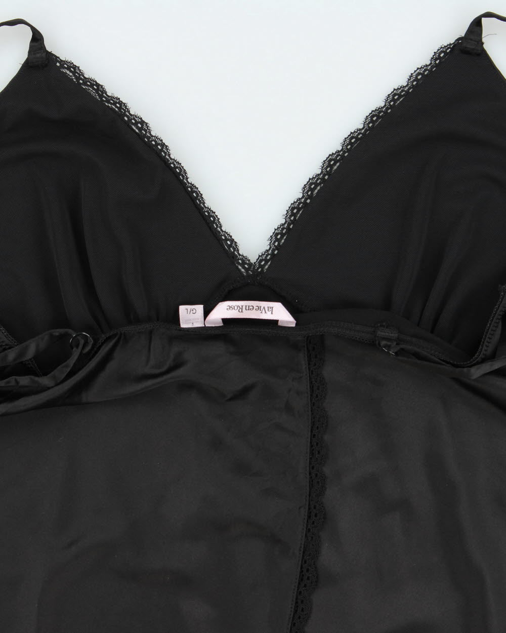 Vintage Y2K 2000s La Vie En Rose Satin Open Back Cami Top - L