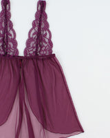 Vintage Y2K 2000s La Senza Mesh &amp; Lace Split Front Top - XS
